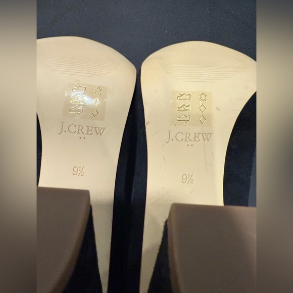 J. Crew Black Heels Block Chunky Pumps Party Office Neutral Feminine - Picture 6 of 7